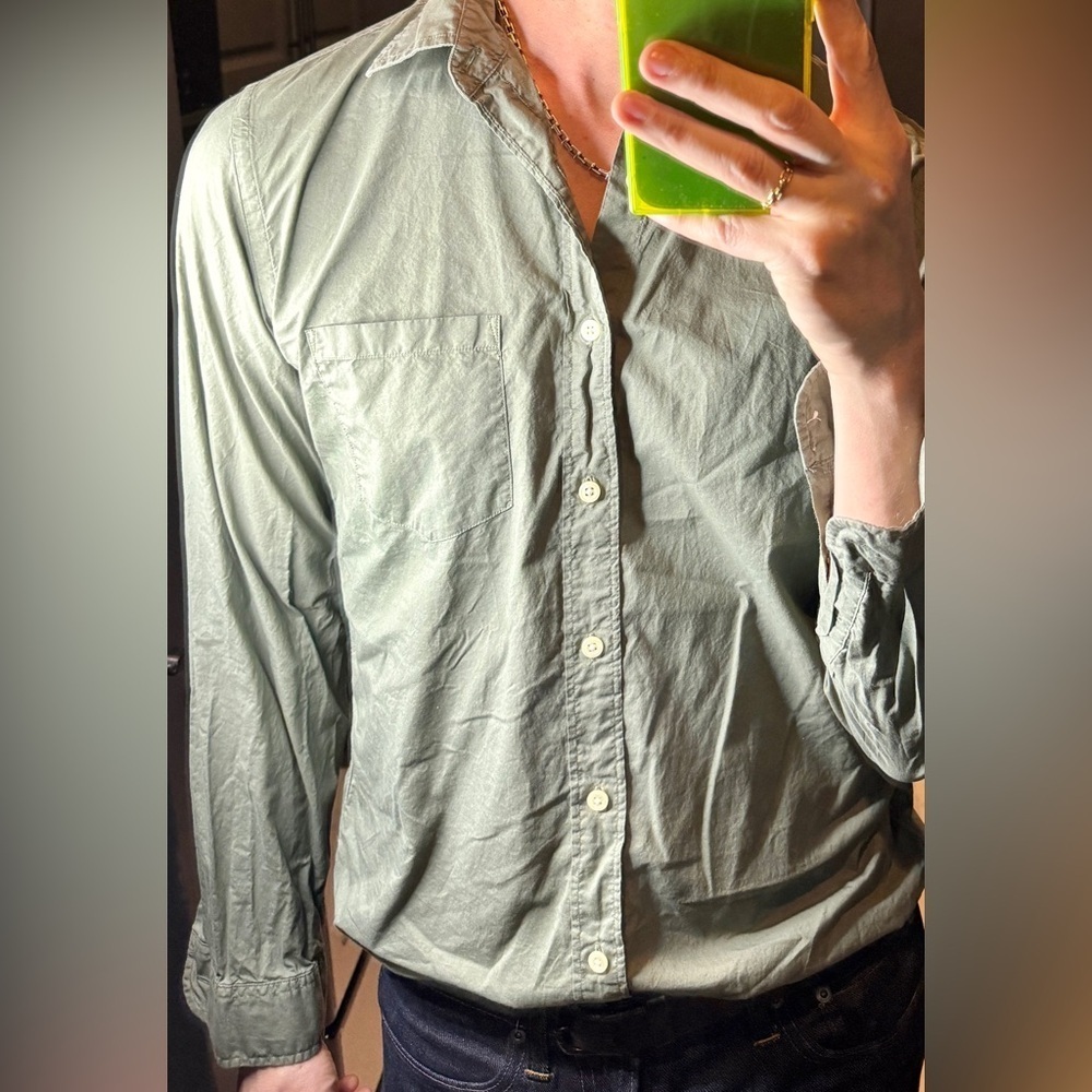 JCrew sage green lightweight shirt size small​​​​
